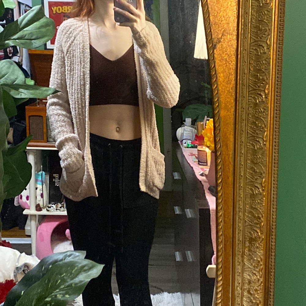 Forever 21 baby pink cardigan